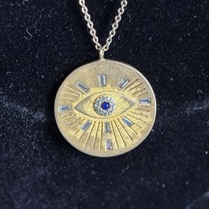 Tai Gold Circle Tone Evil Eye Necklace Chain